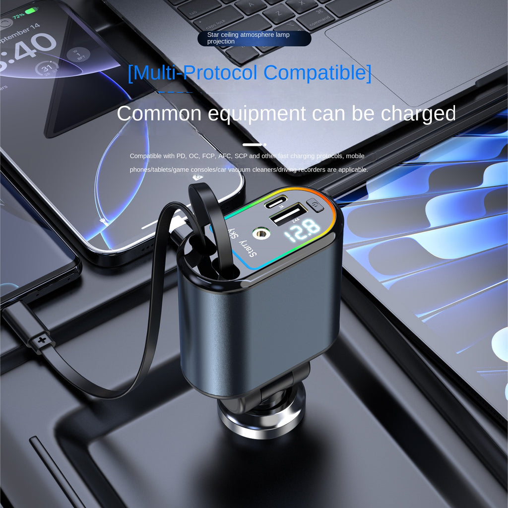 LuxRide™ C9 120W Retractable Car Charger