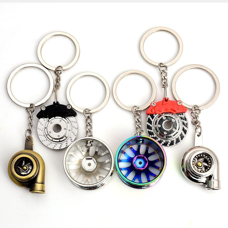LuxRide™ Black Rim Wheel Keychain
