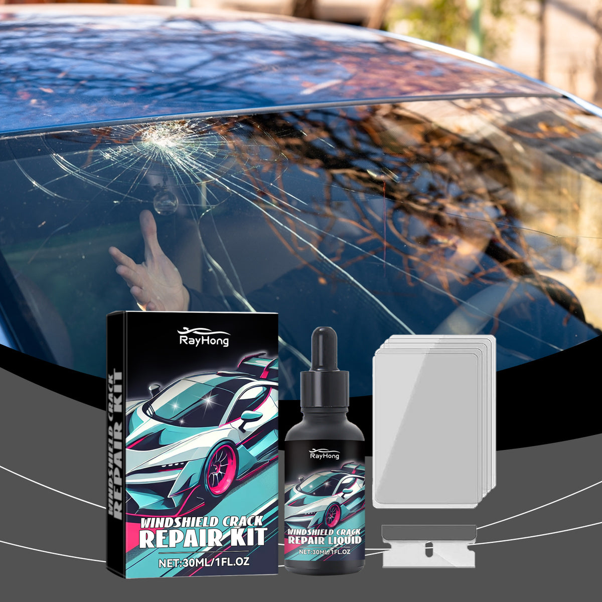 LuxRide™ Windshield Crack Repair Kit
