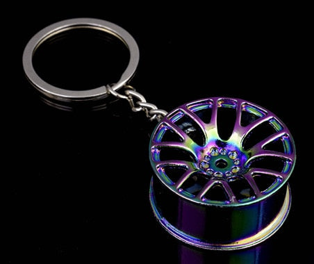 LuxRide™ Black Rim Wheel Keychain