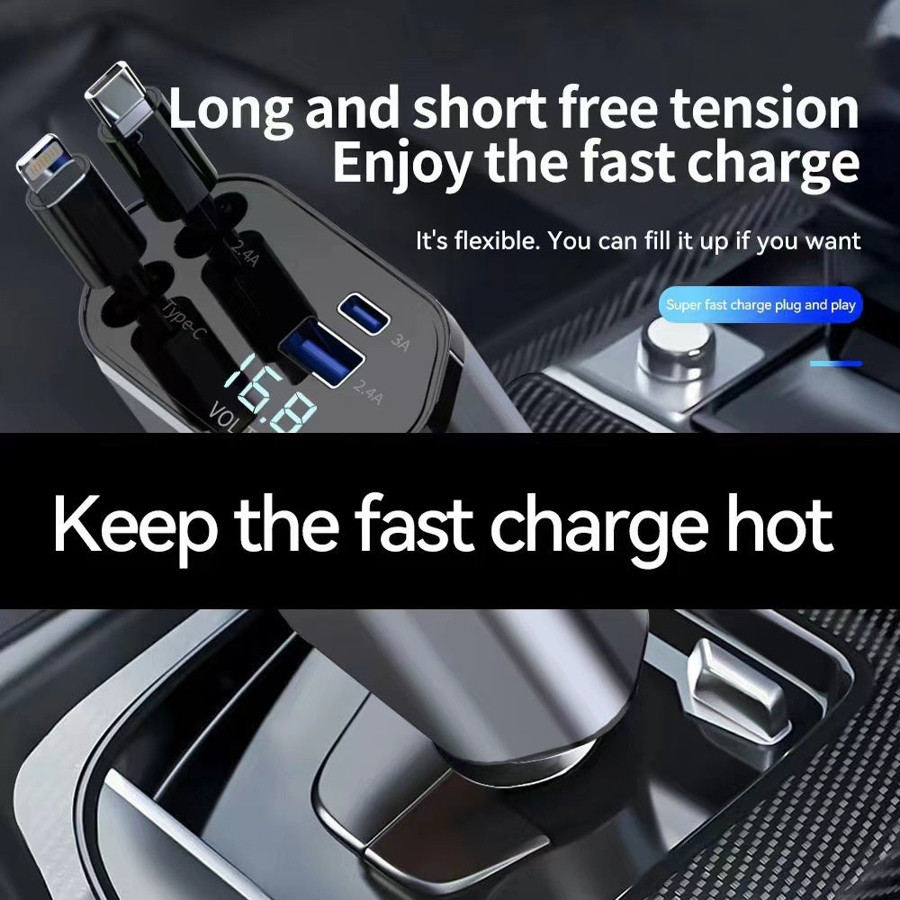 LuxRide™ C9 120W Retractable Car Charger