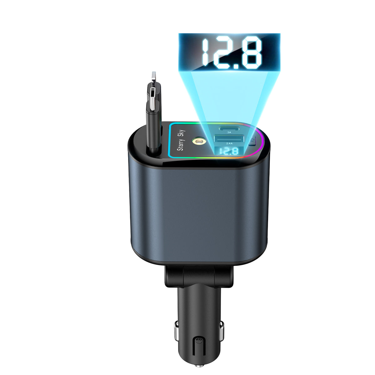 LuxRide™ C9 120W Retractable Car Charger