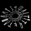 LuxRide™ Blue Collar Tool Keychain