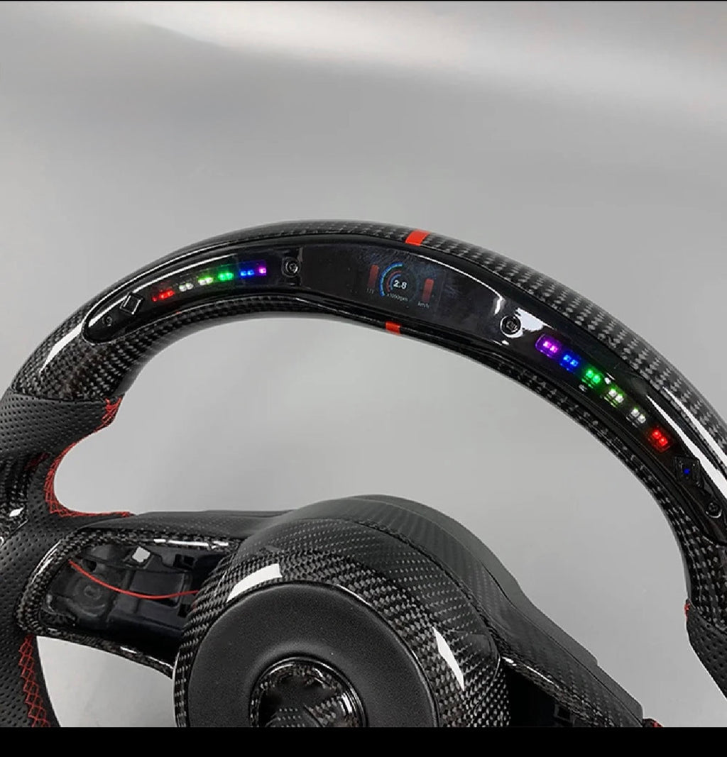 LuxRide™  Golf CarbonLED — LED Carbon Fiber Steering Wheel