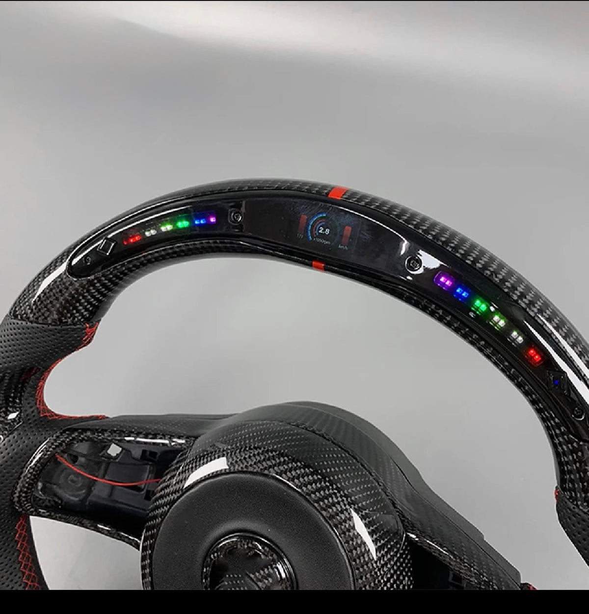 LuxRide™  Golf CarbonLED — LED Carbon Fiber Steering Wheel
