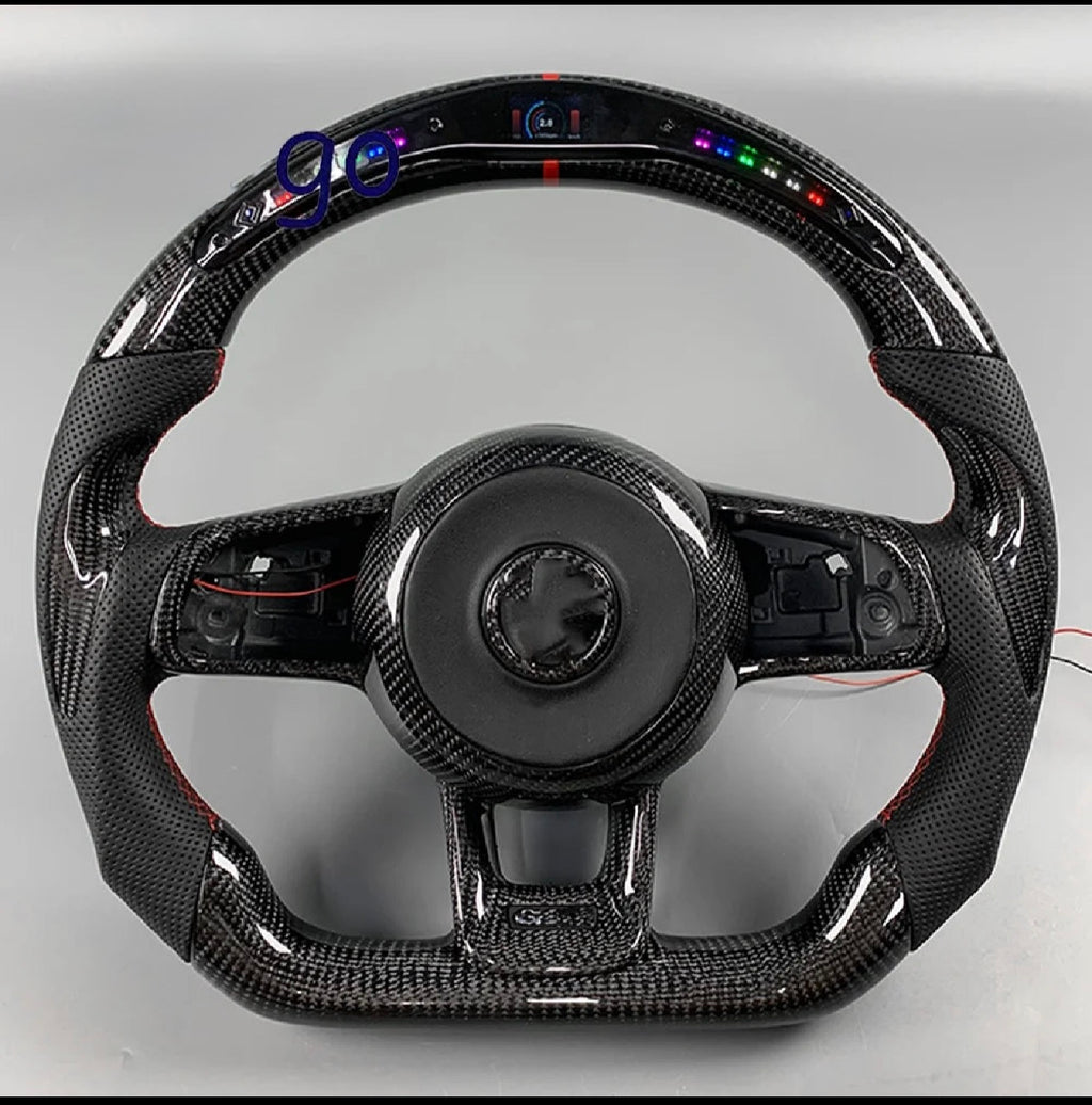 LuxRide™  Golf CarbonLED — LED Carbon Fiber Steering Wheel