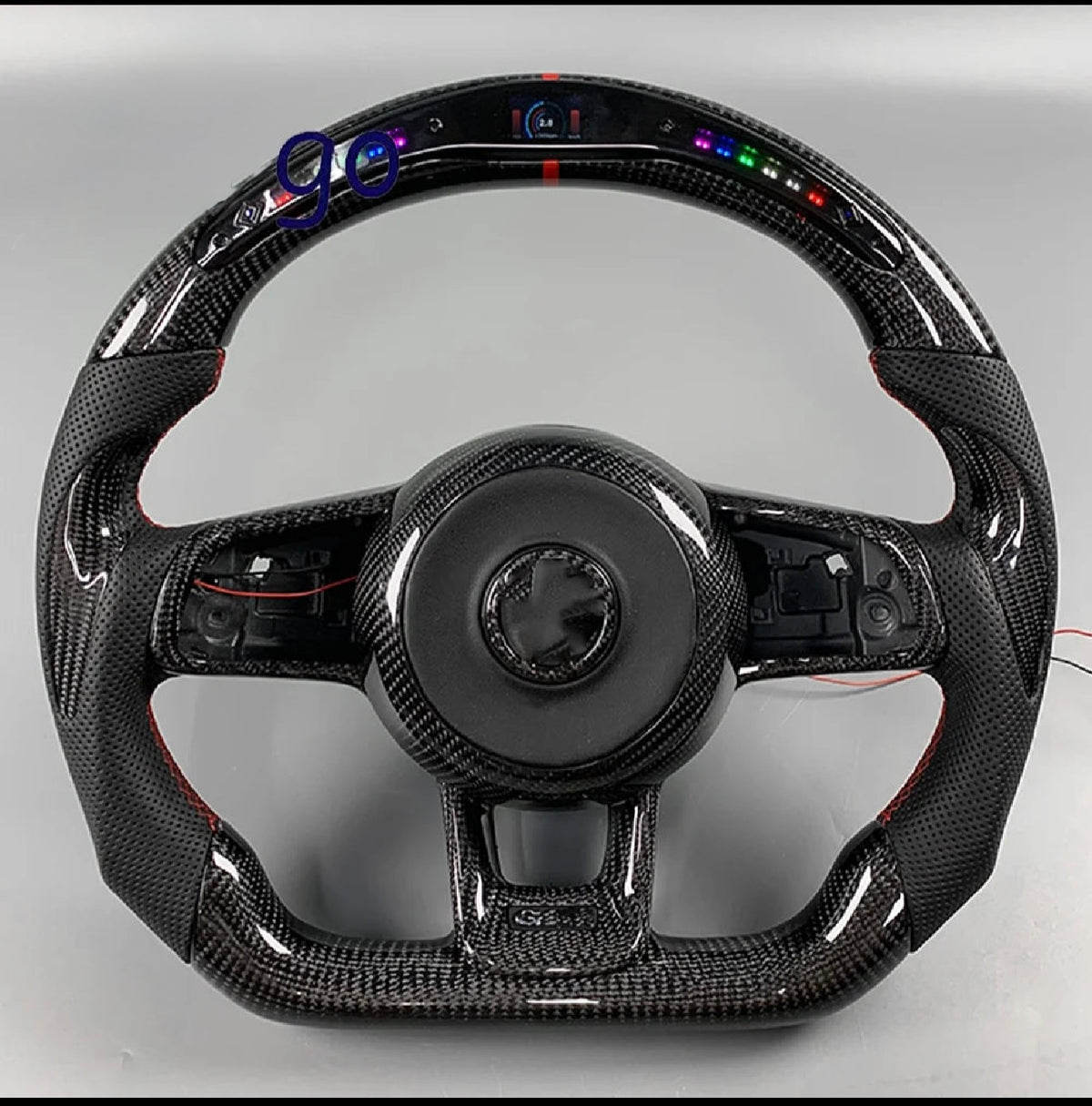LuxRide™  Golf CarbonLED — LED Carbon Fiber Steering Wheel