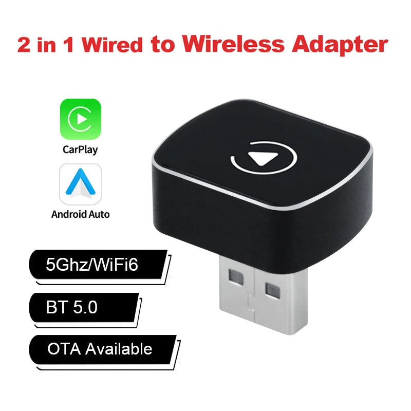 Premium Wireless 2-in-1                    CarPlay & Android Auto Adapter