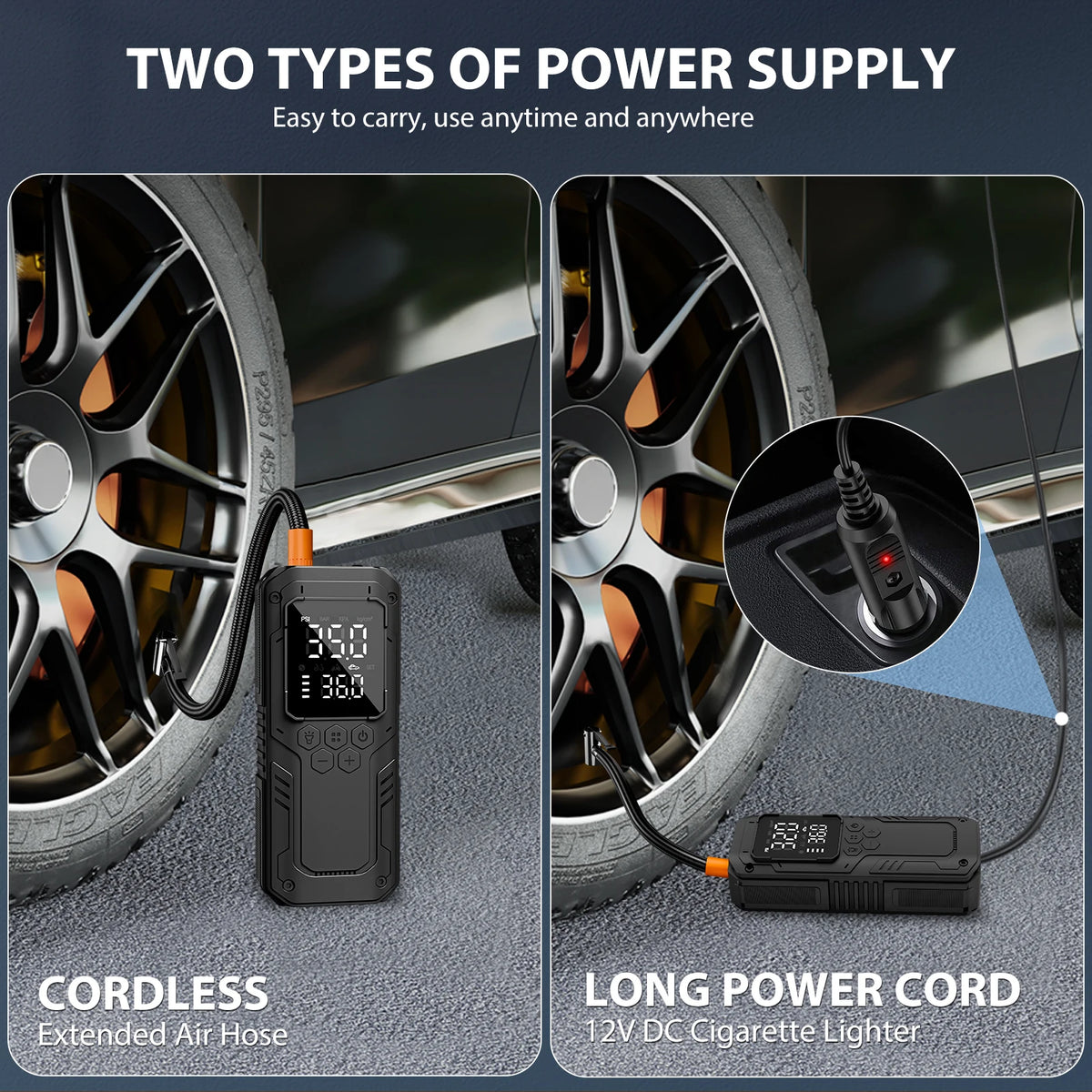 LuxRide™ AirPro 150 — Portable Tire Inflator