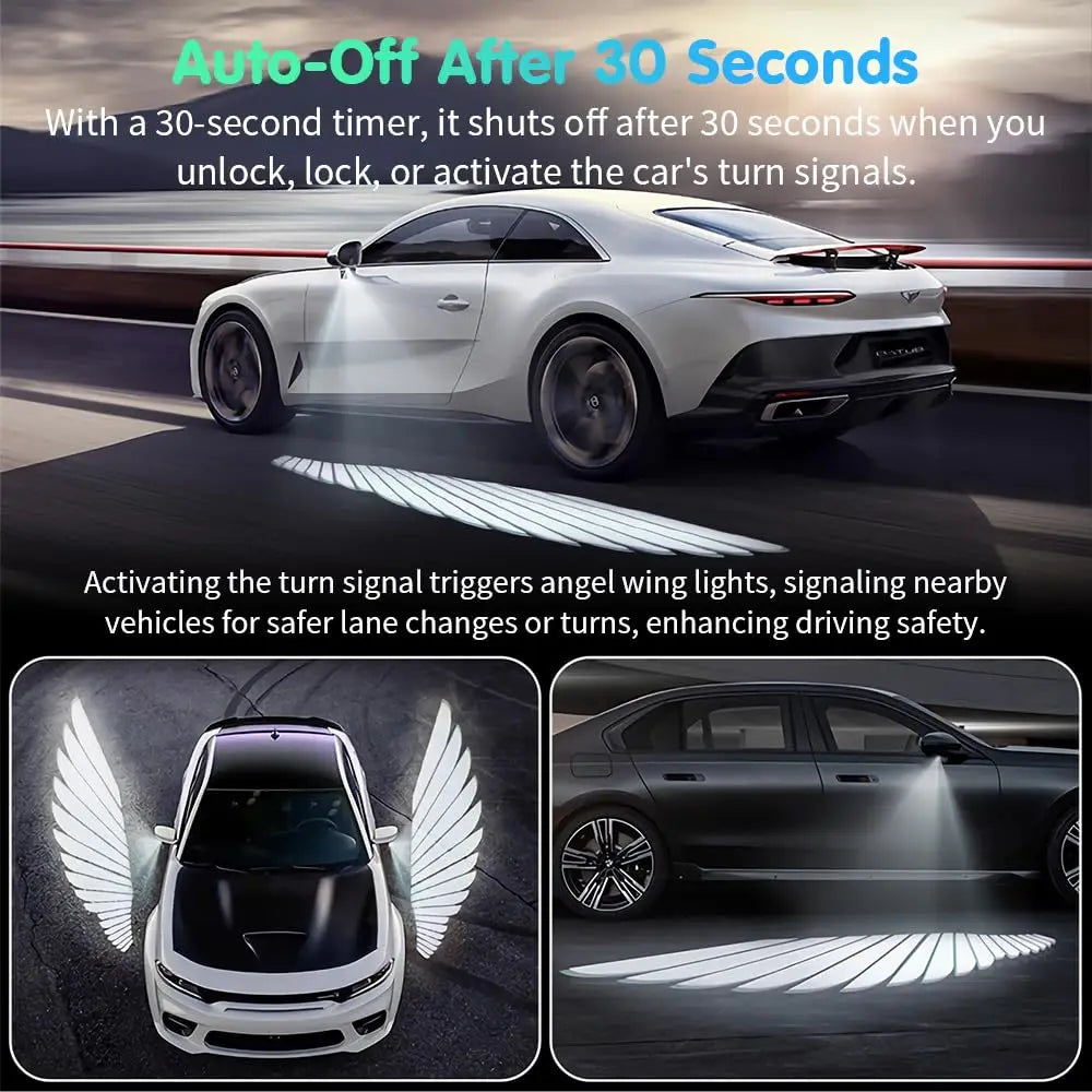 LuxRide™ Angel Wings Car Projector Lights LED Door Side