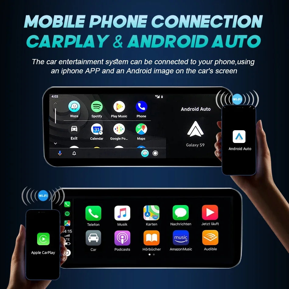 LuxRide™  Carplay Screen For Mercedes C Class W205 GLC X253 C180 C200 300 350 2015-2018 Car Multimedia Player Android Auto Radio