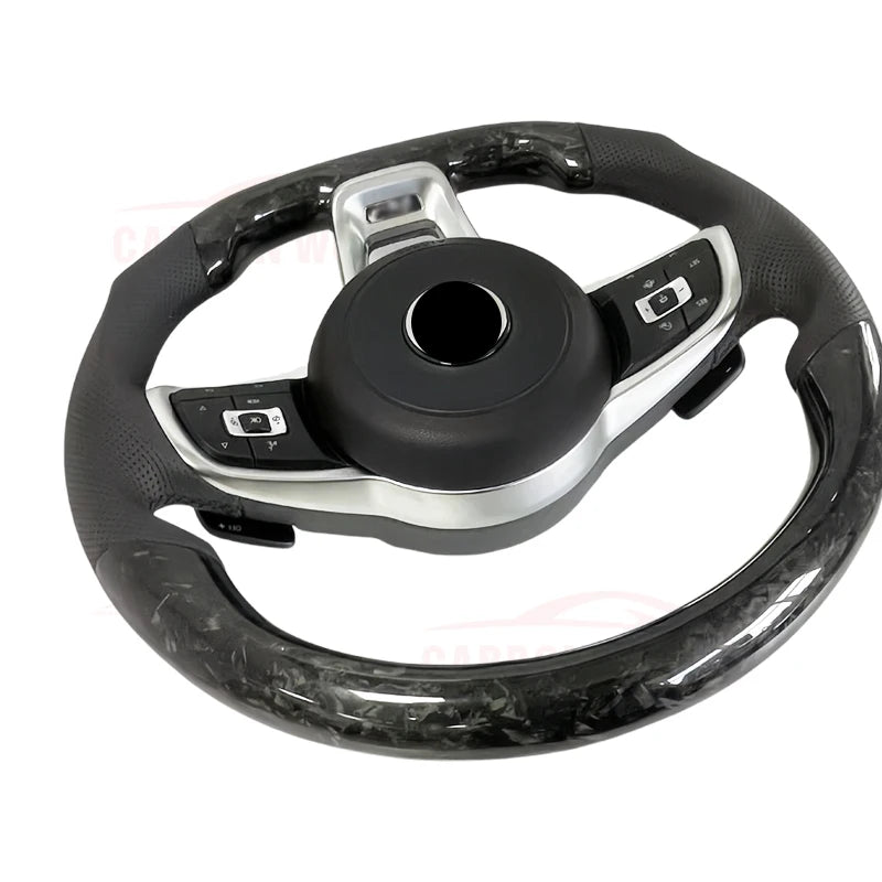 LuxRide™  CarbonCraft — Custom Forged Carbon Steering Wheel