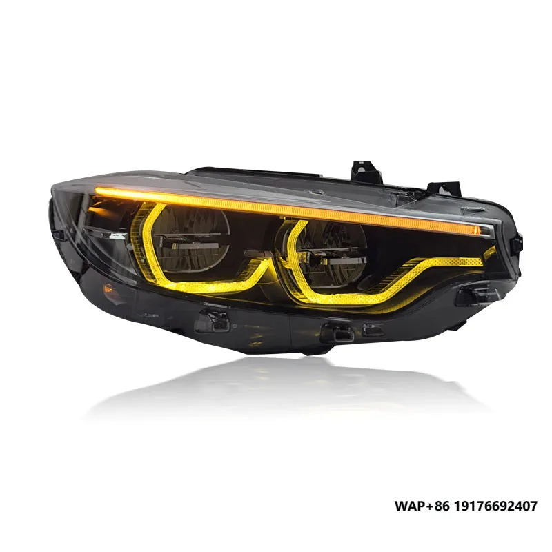 LuxRide™  Yellow White DRL  LED Headlight for  F32 F33 F36 F80 F82 M3 M4 Lci