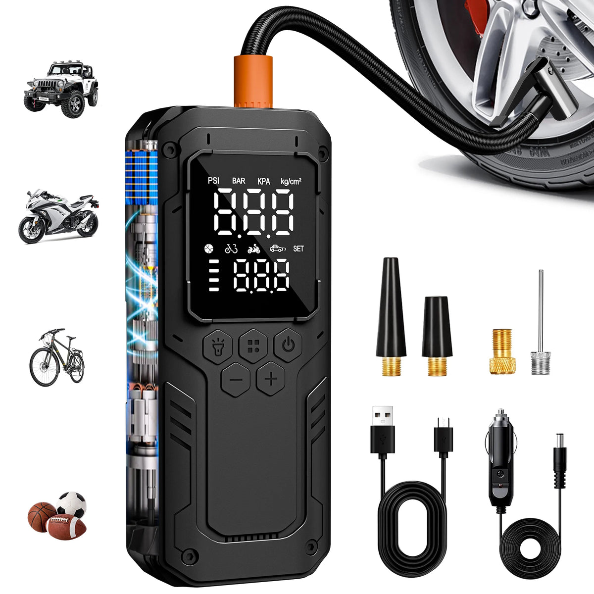 LuxRide™ AirPro 150 — Portable Tire Inflator
