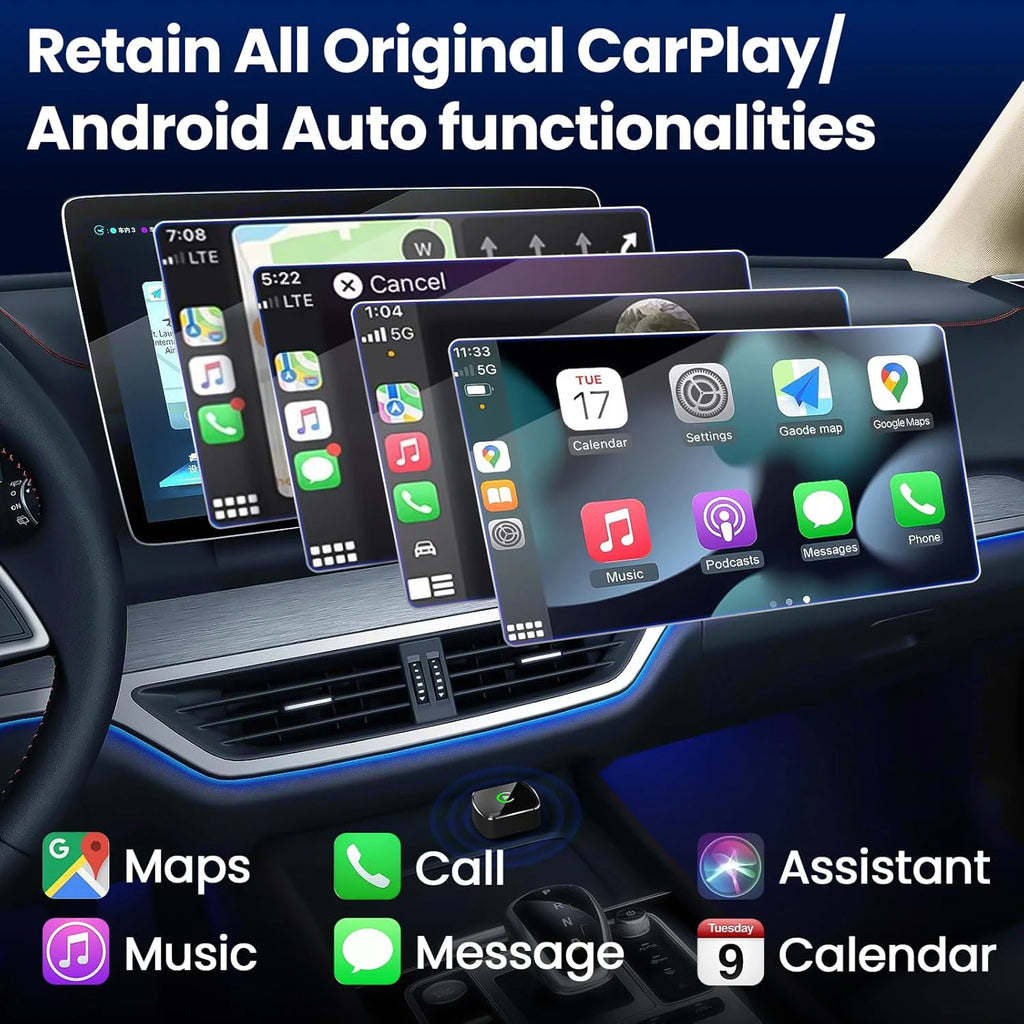 Premium Wireless 2-in-1                    CarPlay & Android Auto Adapter