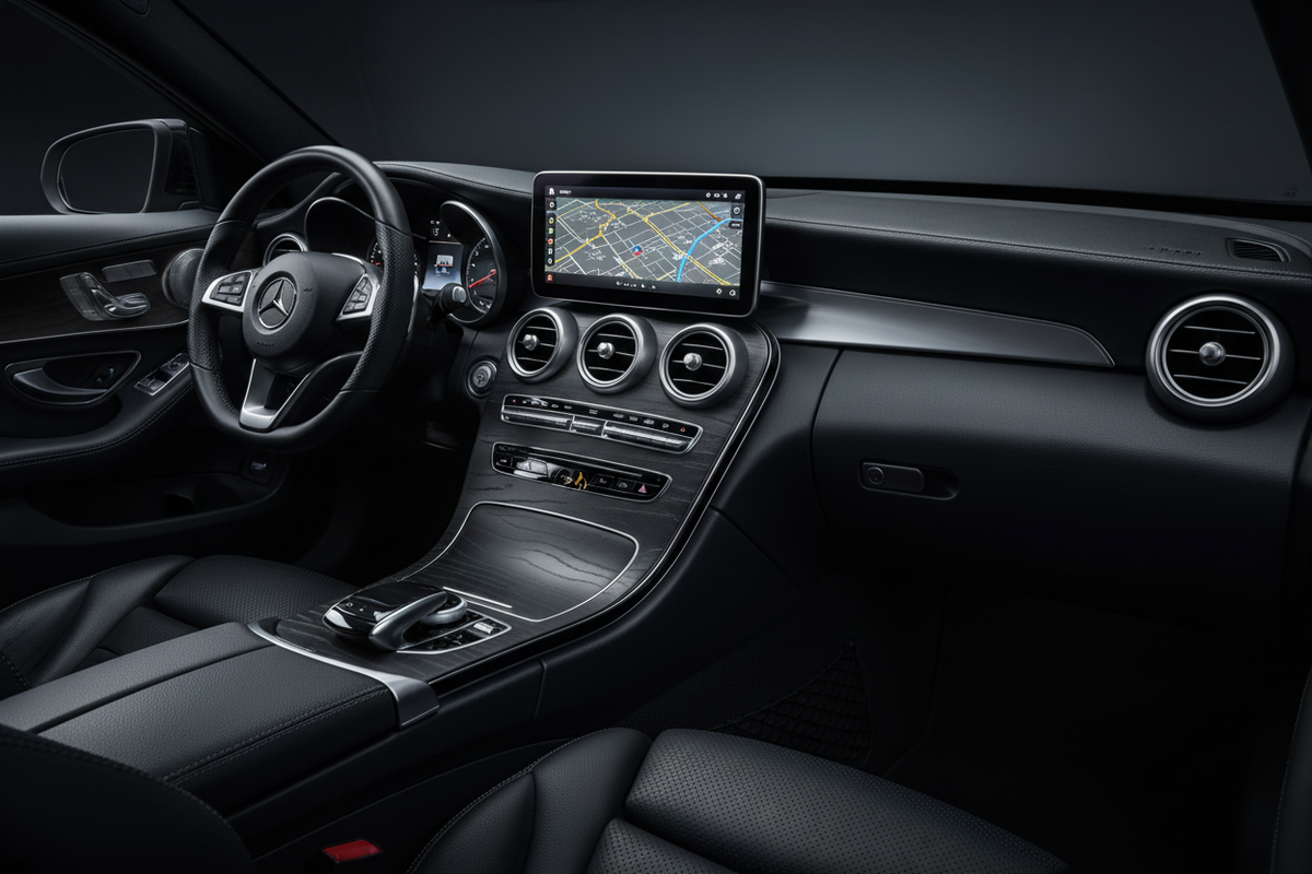 LuxRide™ W205/X253  — Premium CarPlay Display